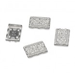 Zdjęcie - Przekładka kwadrat ozdobny 3 dziurki 17x11mm